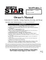 North Star 157140 Owner'S Manual preview