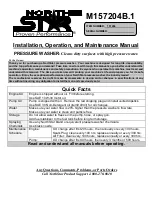 North Star 157204 Installation, Operation And Maintenance Manual preview