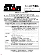 Предварительный просмотр 1 страницы North Star 157595 Owner'S Manual