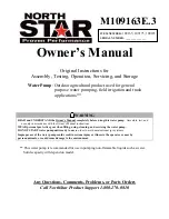 North Star M109163E.3 Owner'S Manual preview