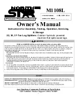 North Star M1108L Owner'S Manual preview