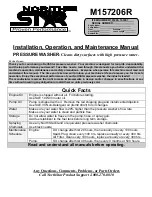 Preview for 1 page of North Star M157206R Installation, Operation And Maintenance Manual