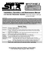 Preview for 1 page of North Star M157310E.2 Installation, Operation And Maintenance Manual