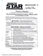 North Star M157310U 2 Owner'S Manual preview