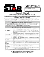 Preview for 1 page of North Star M157595AG Owner'S Manual