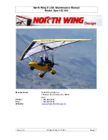 Предварительный просмотр 1 страницы North Wing Sport X2 582 Maintenance Manual