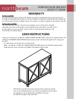 Northbeam WINDSOR BCH0311720800 Manual preview