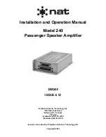 Northern Airborne Technology SM240 Installation And Operation Manual preview