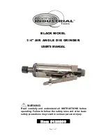 Preview for 1 page of Northern Industrial Tools BLACK NICKEL 1/4" AIR ANGLE DIE GRINDER User Manual