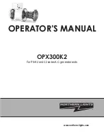 Preview for 1 page of Northern Lights OPX300K2 Operator'S Manual