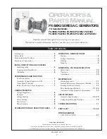 Preview for 3 page of Northern Lights PX-300K2 Series A.C. Generators Operator'S & Parts Manual