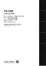 Preview for 38 page of Northern Lights TA-258 Assembly Manual And Owner'S Manual