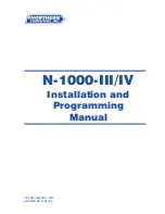 Предварительный просмотр 1 страницы Northern N-1000-III Installation And Programming Manual