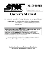 Preview for 1 page of NorthStar 1094051 Owner'S Manual