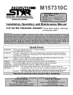 NorthStar M157310C Installation, Operation And Maintenance Manual preview