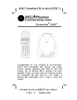 Preview for 1 page of Northwestern Bell Phones Excursion 36247 Owner'S Manual