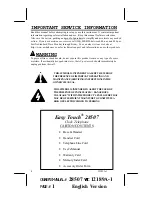 Preview for 1 page of Northwestern Bell Easy Touch 28507 Manual