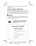 Preview for 2 page of Northwestern Bell Excursion 39202 User Manual