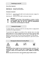 Preview for 8 page of Norton Clipper CG125 Operating Instructions Manual