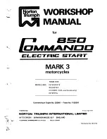 Предварительный просмотр 1 страницы Norton Triumph 850 Commando Workshop Manual