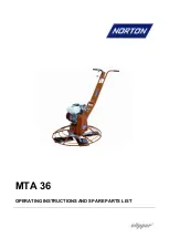 Preview for 1 page of Norton MTA 36 Operating Instructions And Spare Parts List