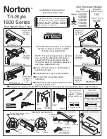 Norton Tri-Style 1600 Series Installation Instructions Manual preview