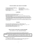 Preview for 3 page of Nortrac BE-SBS72G Operator'S Manual