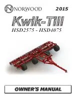 Предварительный просмотр 1 страницы Norwood Kwik-Till HSD2575 Owner'S Manual