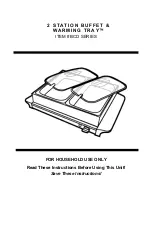 Nostalgia Electrics 2 STATION BUFFET & WARMING TRAY BCD Series Instructions Manual preview