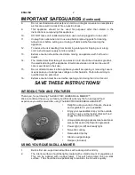 Preview for 4 page of Nostalgia Electrics EQM-SERIES Instructions Manual