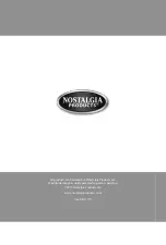 Nostalgia Electrics GCM600 Series Instructions And Recipes Manual preview