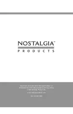 Nostalgia Electrics HDRHGR86AQ Instructions And Recipes Manual предпросмотр