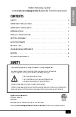 Предварительный просмотр 4 страницы Nostalgia Electrics HDRHGR86AQ Instructions And Recipes Manual