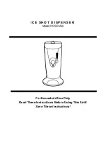 Preview for 1 page of Nostalgia Electrics ICE SHOT DISPENSER Instructions