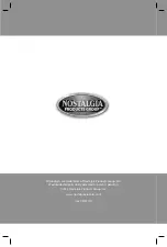 Nostalgia Electrics KEG9000DTSS Instruction Manual preview