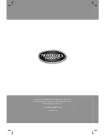 Nostalgia Electrics KRS2100 SERIES Instruction Manual preview