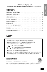 Предварительный просмотр 4 страницы Nostalgia Electrics MBNDCK5DTL Instructions And Recipes Manual