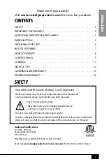 Preview for 4 page of Nostalgia Electrics Mid-Century Retro MCMO9FTSG Instructions Manual