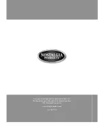 Preview for 1 page of Nostalgia Electrics MMA800 Instructions And Recipes Manual