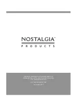 Nostalgia Electrics Nostalgia ICMWH Instructions And Recipes Manual preview