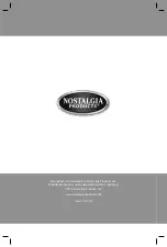 Nostalgia Electrics SP660 SERIES Instructions And Recipes Manual preview