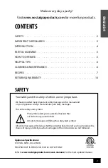 Preview for 4 page of Nostalgia Electrics TACO TUESDAY TTFD220RG Operating Instructions And Recipes