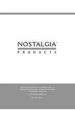 Preview for 1 page of Nostalgia Products Group HDT900RD User Manual