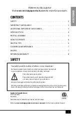 Preview for 4 page of Nostalgia Products Group HDT900RD User Manual