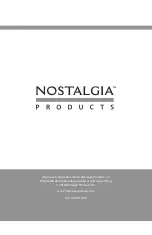 Nostalgia CCP1000 Series Instructions And Recipes Manual предпросмотр