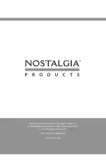 Предварительный просмотр 1 страницы Nostalgia CI3 Series Instruction Manual