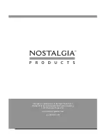 Preview for 1 page of Nostalgia FCK800 User Manual