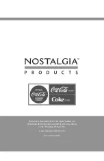 Nostalgia HDT600COKE Instructions And Recipes Manual preview