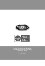 Nostalgia MLKS100COKE Instructions And Recipes Manual preview
