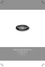 Nostalgia TSM100 Instructions And Recipes Manual предпросмотр